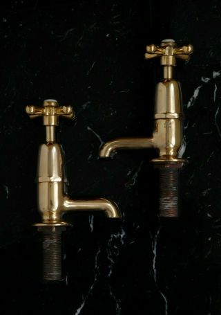Vintage Sink Taps Brass Fully Antique Period Hardware