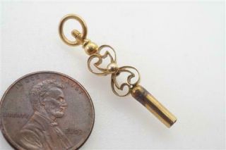 Quality Antique English 15k Gold Watch Key Fob / Charm