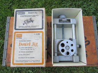Vintage Sears Craftsman Revolving Turret Dowel Jig 9 - 4186 Doweling Jig
