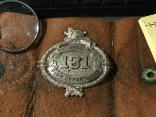 San Antonio Fire Department Obsolete Badge In Lthr Pocket Case