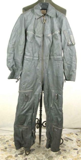 Post Ww2 West German Bundeswehr Heavy Leather German Luftwaffe Flight Pilot Suit