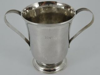 Fine Georgian George Iii Solid Sterling Silver Trophy Goblet Newcastle 1776 140g