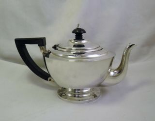 Solid Sterling Silver Tea Pot - Birmingham 1924 - Silver Bachelor Tea Pot