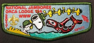 Orca Oa Lodge 194 Bsa Redwood Empire 2017 Jamboree Peanuts Snoopy Woodstock Flap
