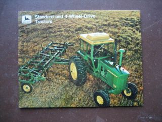 Vintage 1970 John Deere Standard & 4 - Wheel Drive Tractors Sales Brochure 7020