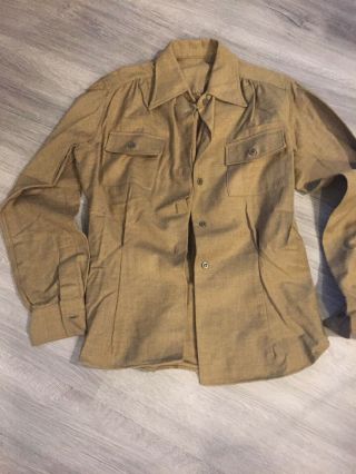 Wwii U.  S.  Army Wac / Nurse / Women’s Wool Shirt