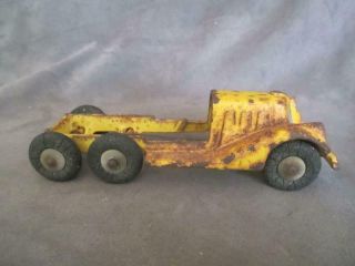 Vintage Hubley Cast Iron Take Apart Stake Truck Chassis 6 Wheel