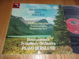 Hmv Asd 3199 Uk 1st B/w Sibelius - Violin Concerto / Humoreske Ida Haendel Nm