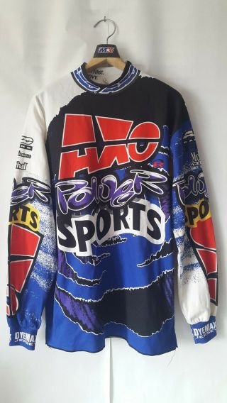 Vintage Motocross Axo Power Sports Team Issue 1994 - 95 Long Sleeve T - Shirt Size L