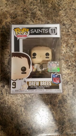 Funko Pop Nfl Orleans Saints Drew Brees (away) 11 Rare With Protector