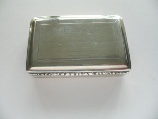 William Iv Antique Solid Sterling Snuff Box By Nathaniel Mills C1830