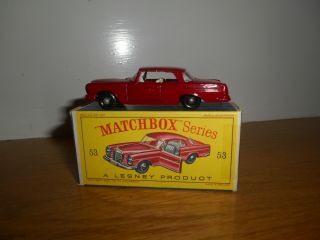 Vintage Matchbox Lesney Mercedes Benz Coupe 53 W/orig Box