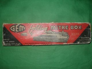 Vtg.  Gem Folding Miter Box The Alaska Freezer,  Co.  Carpentering,  Hobbycraft Etc.