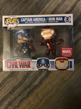 Funko Pop Captain America Civil War Iron Man 2 Pack