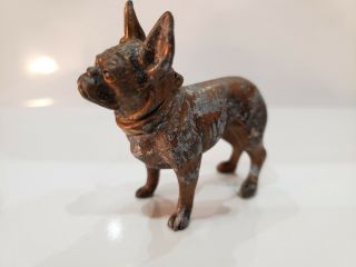 Vintage Metal Boston Terrier Dog Figurine Lighter / Sparking