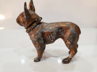 Vintage Metal BOSTON TERRIER Dog Figurine Lighter / Sparking 2