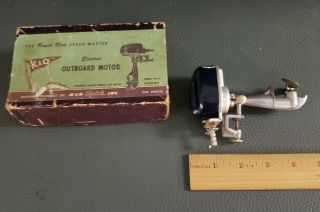 Vintage K & O Outboard Electric Toy Boat Motot No 100 With Box 3