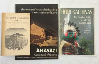 3 Sw Native American Indian Books - Anasazi,  Hopi,  Kachinas - Powell,  Wright,