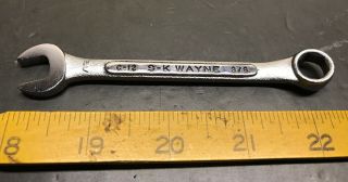 Vintage S - K Wayne C - 12 3/8” 6 Point Combination Wrench Great Shape