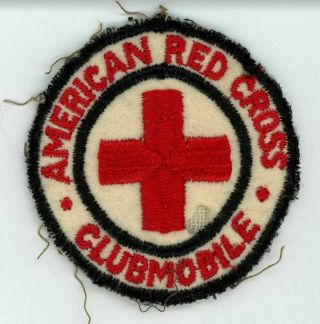 Ww2 Wwii Us American Red Cross Clubmobile Wool Patch Ssi