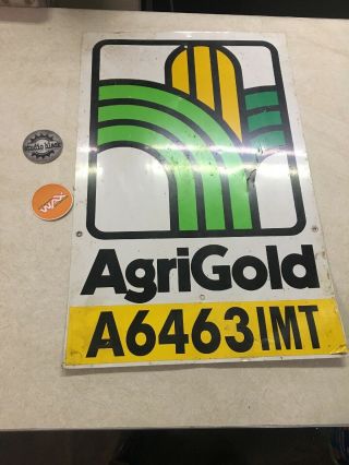 Agrigold Farm Seed Dealer Advertising Sign 18”x 28”