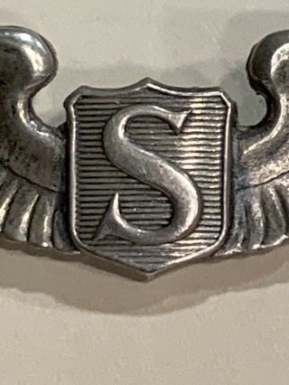 WWII US Service Pilots 3” Sterling Wings A.  E.  CO 2