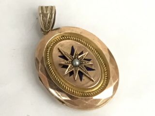 A Victorian Rose And Yellow Gold Front & Back Double Locket