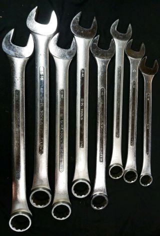 Vintage S - K Tools Jumbo Sae Combination Wrenches (c - 40,  C - 42,  C - 44,  C - 46) Usa