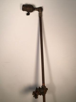 Antique Vintage Oc White Industrial Adjustable Work Light Lamp Knuckle Arm 36”