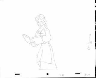 Disney Animation Art Production Drawing Prop Princess Belle Beauty Beast 56