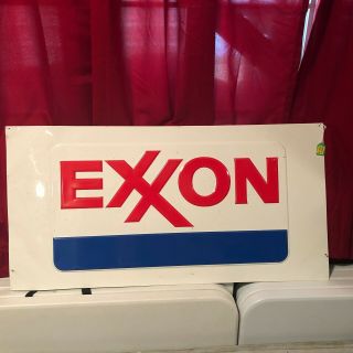 Exxon Vintage Gas Service Station Metal Sign