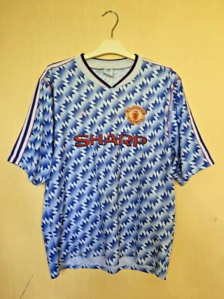 Fc Manchester United 1990\92 Away Football Jersey Camiseta Soccer Shirt Vintage