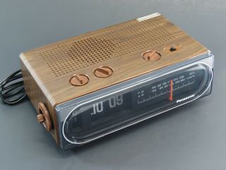 Vintage 1976 Panasonic Rc - 6015 Radio Alarm Flip Clock Fully And