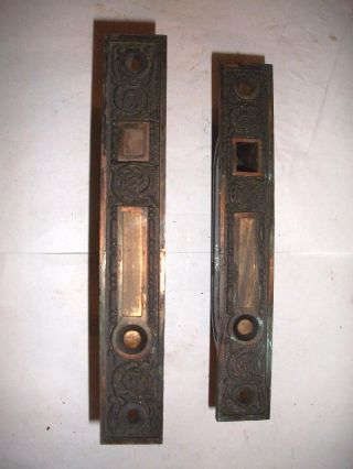 Antique Eastlake Victorian Era Double Pocket Door Lock 18