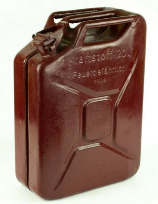Wwii Jerry Can Wehrmacht 20 L 1944 Kraftstoff Repainted Dunkelgelb German Ww2