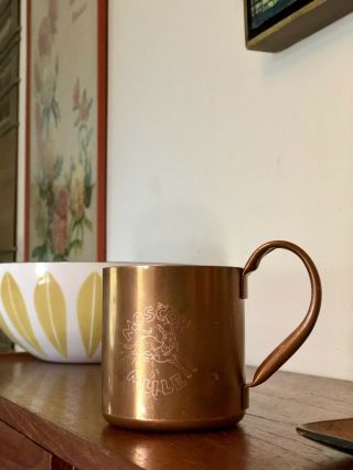 Vintage Heavy Cock N Bull Moscow Mule Drink Solid Copper Mug Cup Bar Ware