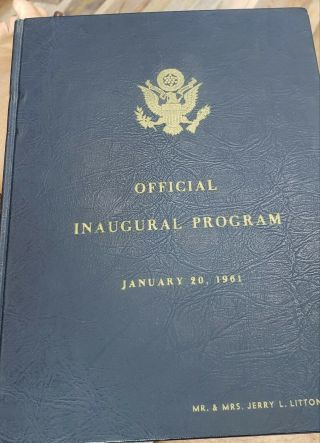 John F.  Kennedy Official Inaugural Program 1961 Limited Deluxe Signed Edition