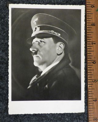 German Ww2 Real Photo Post Card Fuhrer Profile Munich