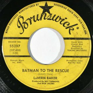 Lavern Baker Batman To The Rescue Brunswick Mod R&b Soul Promo 45 Hear
