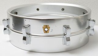 1960s Vintage Ludwig 5 " X 14 " Acrolite Snare Drum Shell W/ Keystone Badge & Lugs