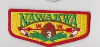 Order Of The Arrow Flap Bsa Oa Nawakwa Lodge 3 S R Cb