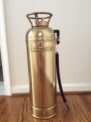 Vintage Underwriters Laboratories Brass And Copper Fire Extinguisher