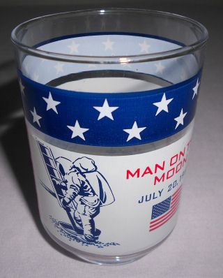Vintage Apollo 11 Man On The Moon Glass Tumbler/s Space Mission