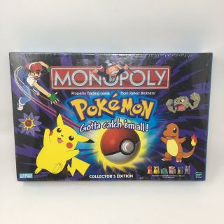 Rare Pokemon Monopoly 1999 Collectors Edition Board Game