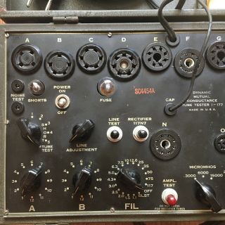 Vintage Military Dynamic Mutual Conductance Tube Tester I - 177 3