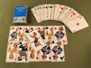 Ww Ii Victory Playing Cards Complete Deck,  Including Hitler Joker