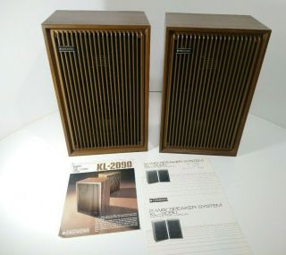 Vintage Kenwood Kl - 2090 Bookshelf Speakers - And,  With Manuals