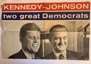 Kennedy/johnson Campaign Poster 1960