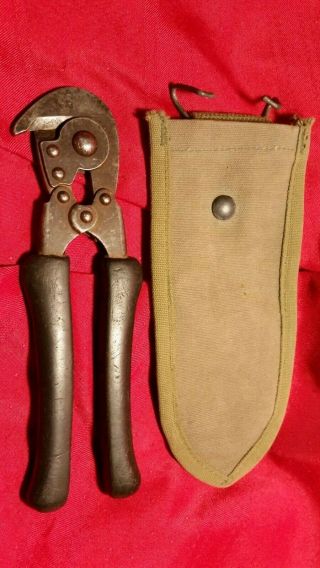 Wwii Usmc Wire Cutters Dated 1943 And Pouch Personalized By Marine