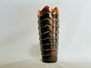 Nambe Mt0143 Copper Canyon Lisa Smith Vase 7 Inches Tall 2009